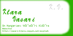 klara vasari business card